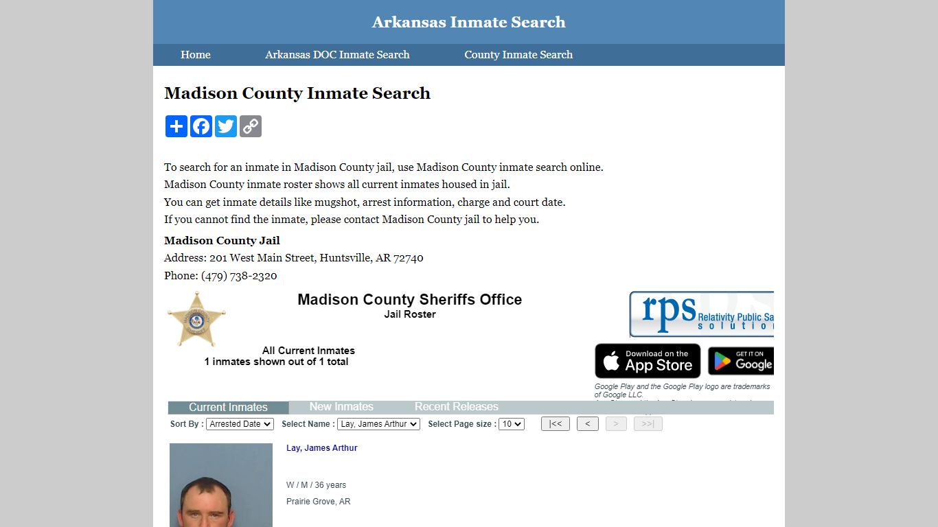 Madison County Inmate Search